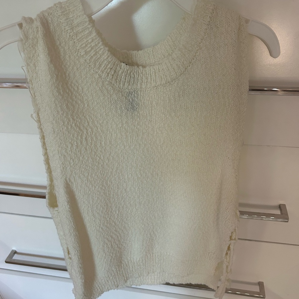 white warm tank top